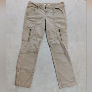 LOFT Khaki Straight Leg Zip Cargo Pants - Size 10